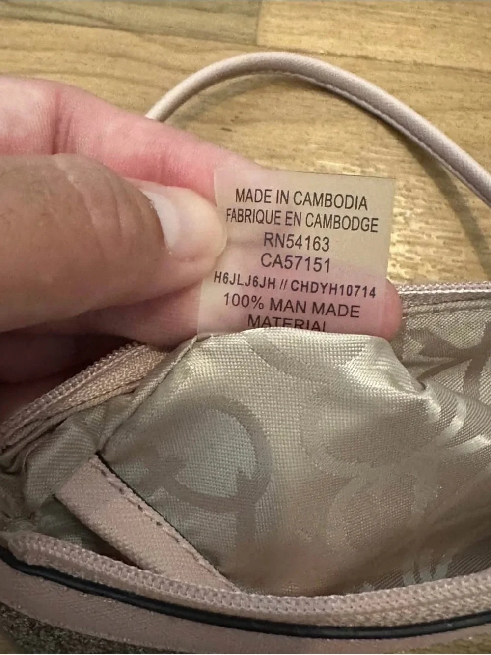 Calvin Klein Pink and Gray Signature Wristlet Clutch